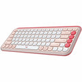 Logitech POP ICON KEYS Wireless Bluetooth Keyboard, Comfortable Typing, Programmable Keys, Easy-Switch Between up to 3 Devices (Rose & Off-white) - 920-013049