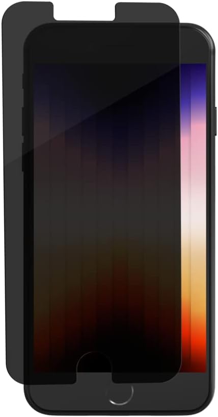 ZAGG Glass Elite Privacy Screen Protector for iPhone SE (3rd/2nd Gen), 8, 7, 6s, 6 - Two-Way Privacy Filter, Advanced Impact & Scratch Protection, Easy Apply, InvisibleShield, Aluminosilicate Glass