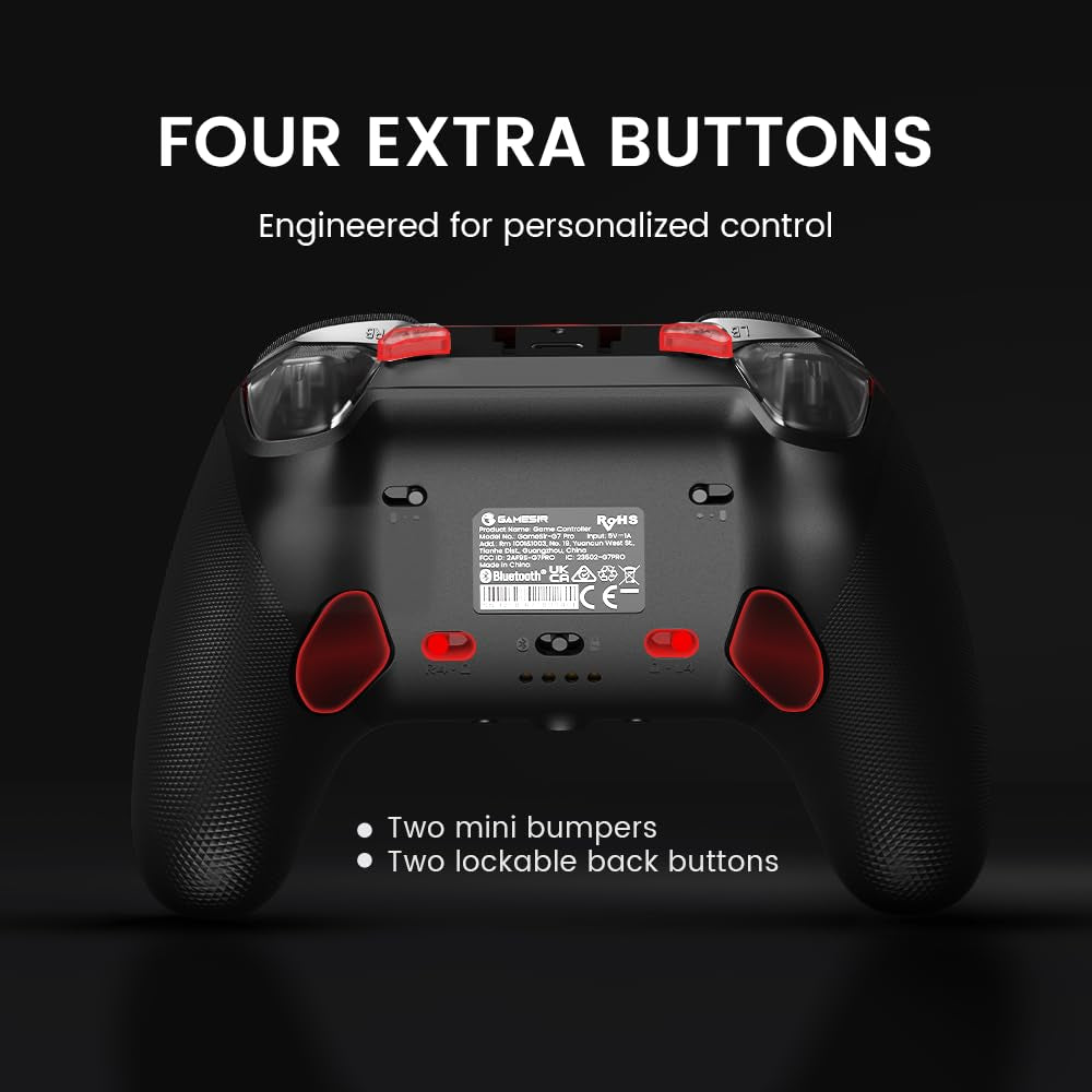 G7 Pro Wired Controller for Xbox Series X|S, Xbox One, Wireless Gamepad for Pc&Android with TMR Sticks, Hall Effect Analog Triggers, 1000Hz Polling Rate, 3.5Mm Audio Jack - Black