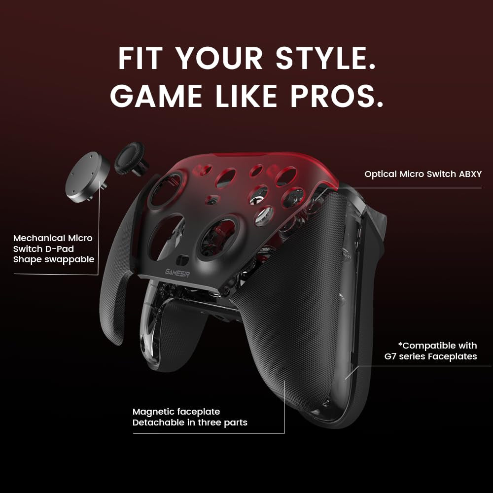 G7 Pro Wired Controller for Xbox Series X|S, Xbox One, Wireless Gamepad for Pc&Android with TMR Sticks, Hall Effect Analog Triggers, 1000Hz Polling Rate, 3.5Mm Audio Jack - Black