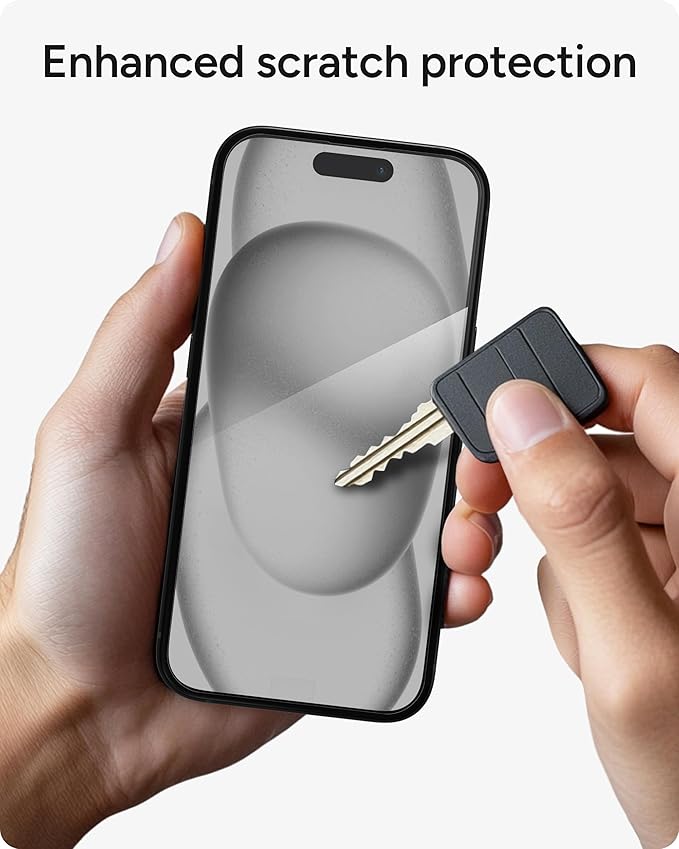 ZAGG Glass Elite iPhone 15 Screen Protector - 5X Stronger with Reinforced Edges, Scratch & Smudge-Resistant Surface, InvisibleShield, Easy to Install