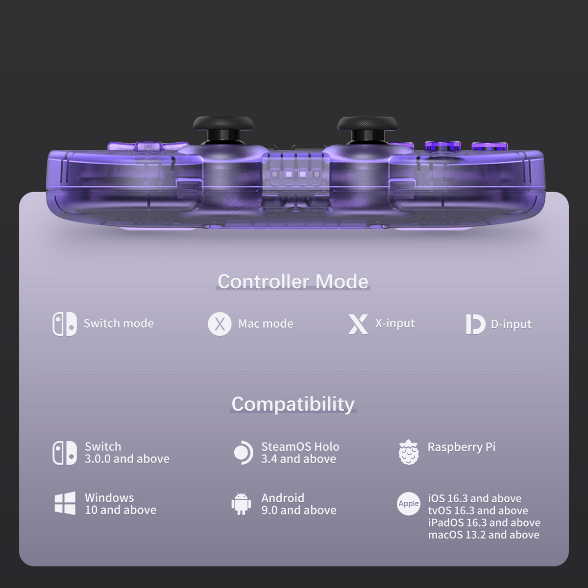 8BitDo SN30 Pro Bluetooth Gamepad - Hall Effect Joystick (80GQ)
