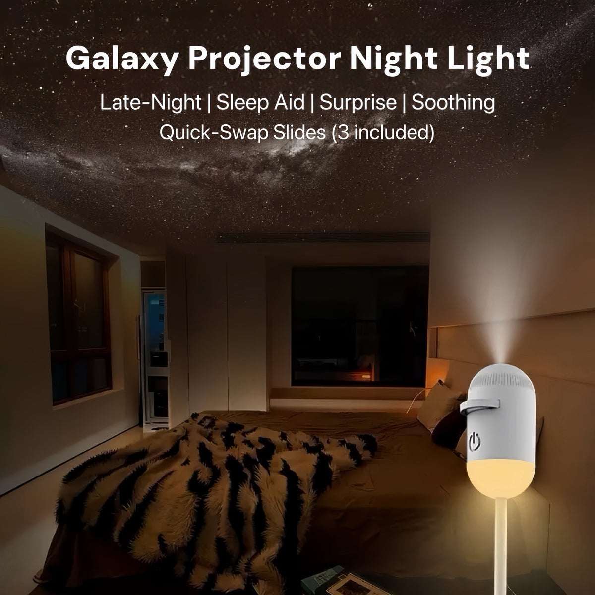 [GOLD #116-Ep.359] 2-in-1 USB Night Light + Galaxy Projector with Quick-Swap Slides