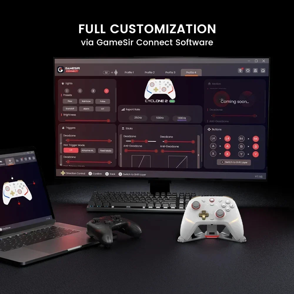 GameSir Cyclone 2 Multi-Platform Gaming Controller, Wireless for Nintendo Switch 2, PC, iOS, Android | Hall Effect, 6-Axis Gyro